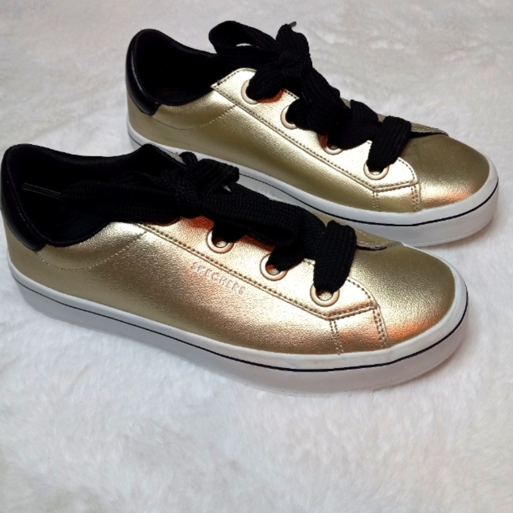 Skechers Hi Lite Street Leather Gold Sneakers